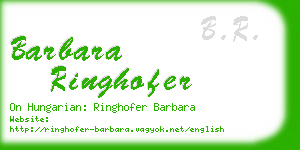 barbara ringhofer business card